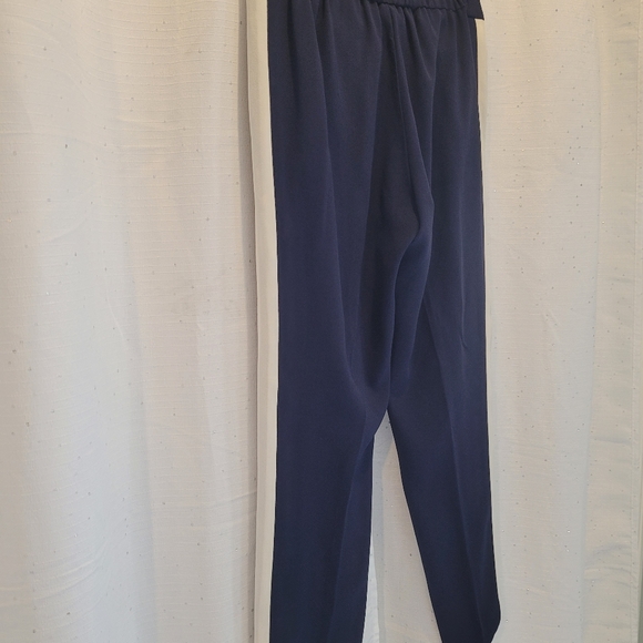 Babaton Aritzia Conan Pant Terado Navy Side Stripe Japanese Crepe Fabric sz 4 - Picture 10 of 10